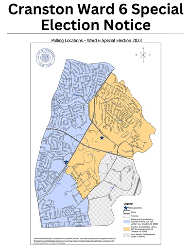 City of Cranston Ward 6 Special Election Notice
